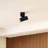 Lindby LED-spotlight Nivoria, Ø 14 cm, sort, drejelig