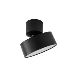 Lindby LED-spotlight Nivoria, Ø 14 cm, sort, drejelig