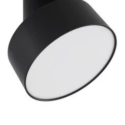 Lindby LED-spotlight Nivoria, Ø 14 cm, sort, drejelig