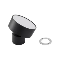 Lindby LED-spotlight Nivoria, Ø 14 cm, sort, drejelig