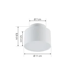 Lindby LED-spotlight Nivoria, Ø 11 cm, 15 W, hvid, metal