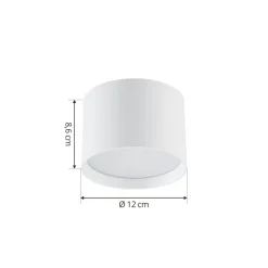 Lindby LED-spotlight Nivoria, Ø 12 cm, 15 W, hvid, metal
