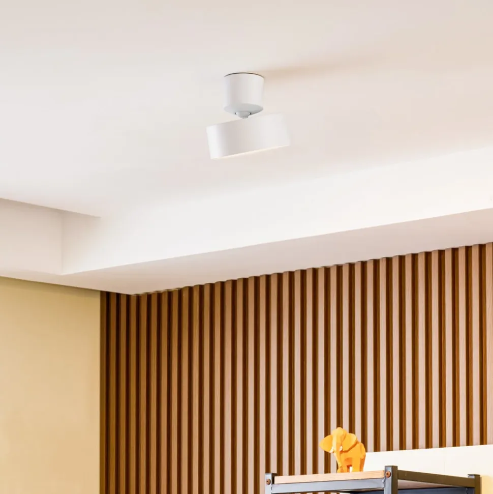 Lindby LED-spotlight Nivoria, Ø 14 cm, hvid, drejelig