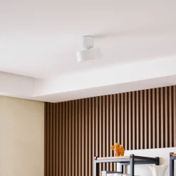 Lindby LED-spotlight Nivoria, Ø 14 cm, hvid, drejelig