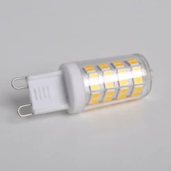 Lindby LED-stiftsokkelpære, G9, 3 W, klar, 3.000 K, 330 lm