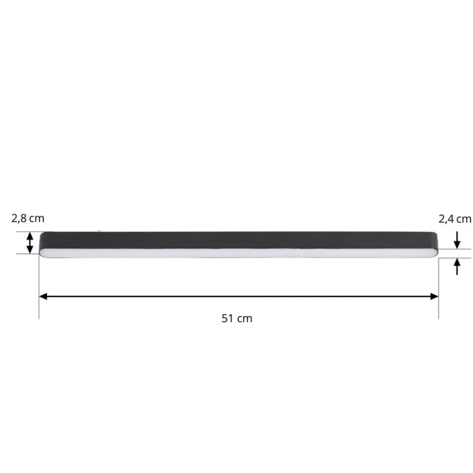 Lindby LED-strip 48 V Lumaro,sort,20W,plast,dæmpbar