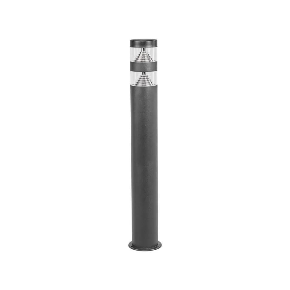 Lindby LED-vejlampe Lanea, 60 cm, sort, stål, IP44