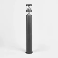 Lindby LED-vejlampe Lanea, 60 cm, sort, stål, IP44