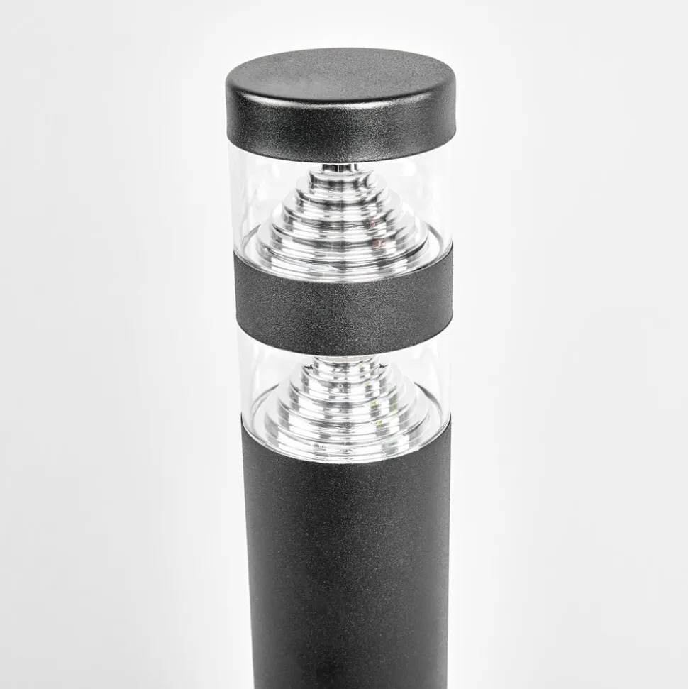 Lindby LED-vejlampe Lanea, 60 cm, sort, stål, IP44