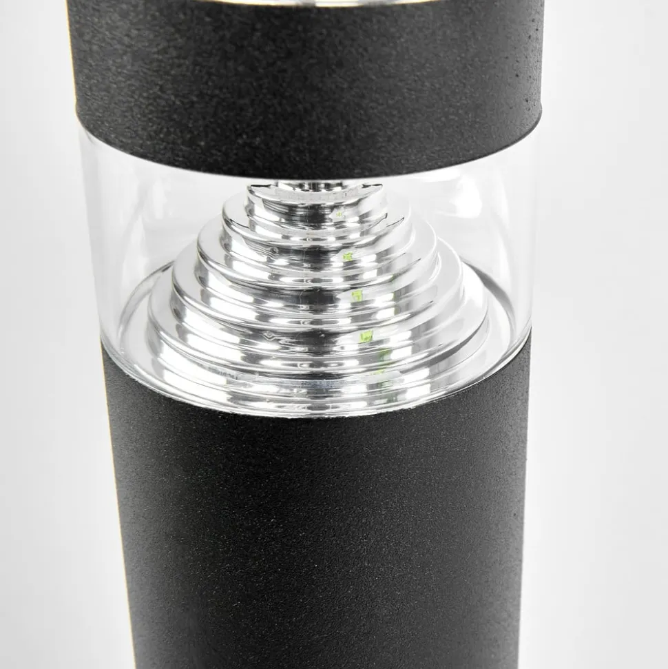 Lindby LED-vejlampe Lanea, 60 cm, sort, stål, IP44