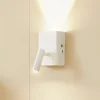 Lindby LED-væglampe Agit, hvid, metal, touchdæmper