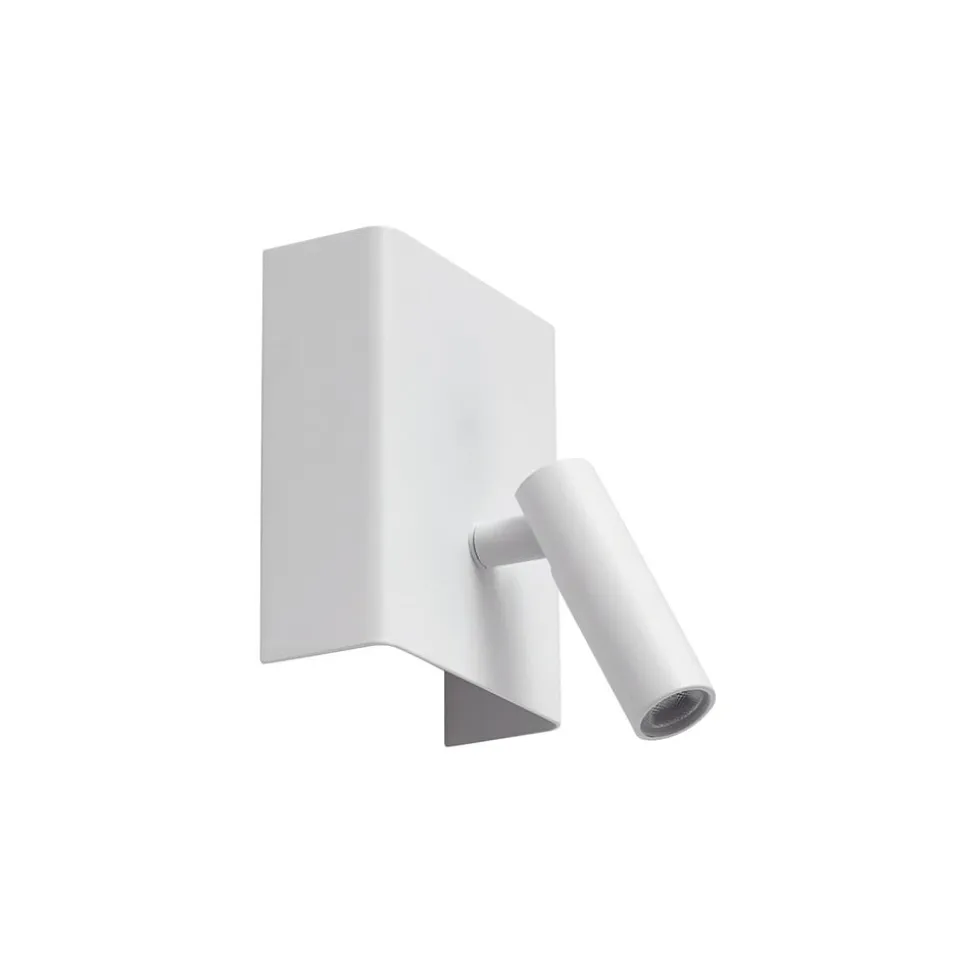 Lindby LED-væglampe Agit, hvid, metal, touchdæmper