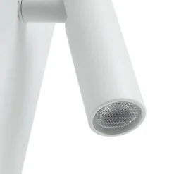 Lindby LED-væglampe Agit, hvid, metal, touchdæmper