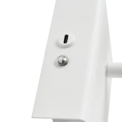 Lindby LED-væglampe Agit, hvid, metal, touchdæmper