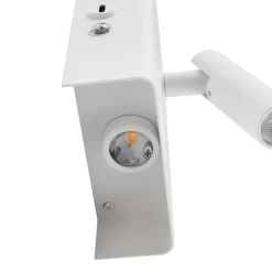 Lindby LED-væglampe Agit, hvid, metal, touchdæmper