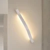 Lindby LED-væglampe Alvon, sølv, højde 50 cm, metal