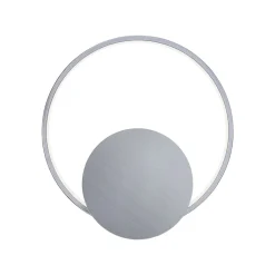 Lindby LED-væglampe Anays, Ø 32 cm, krom/klar, plast