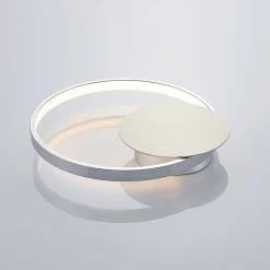 Lindby LED-væglampe Anays, Ø 32 cm, krom/klar, plast
