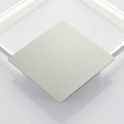 Lindby LED-væglampe Anays, 32 cm x 32 cm, krom/klar