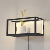 Lindby LED-væglampe Birta, stik, hylde, 51 cm, USB