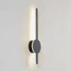 Lindby LED-væglampe Borian, sort, aluminium, 40 cm