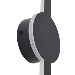 Lindby LED-væglampe Borian, sort, aluminium, 40 cm