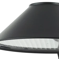 Lindby LED-væglampe Capelo, sort, metal, Ø20cm