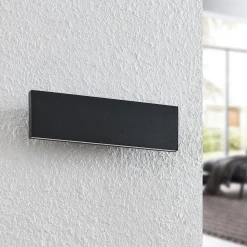 Lindby LED-væglampe Ignazia, 28 cm, sort, metal, op/ned