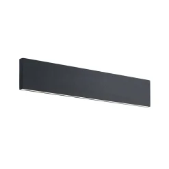 Lindby LED-væglampe Ignazia, 47 cm, sort, metal, op/ned