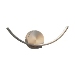 Lindby LED-væglampe Iven, bredde 34 cm, nikkel, 3.000 K