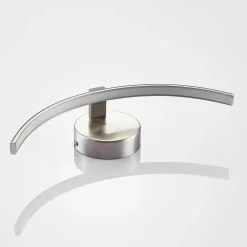 Lindby LED-væglampe Iven, bredde 34 cm, nikkel, 3.000 K