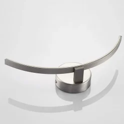 Lindby LED-væglampe Iven, bredde 34 cm, nikkel, 3.000 K
