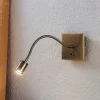 Lindby LED-væglampe Mayar, messing, metal, læselampe, 11cm