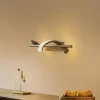 Lindby LED-væglampe Munja, sort, metal