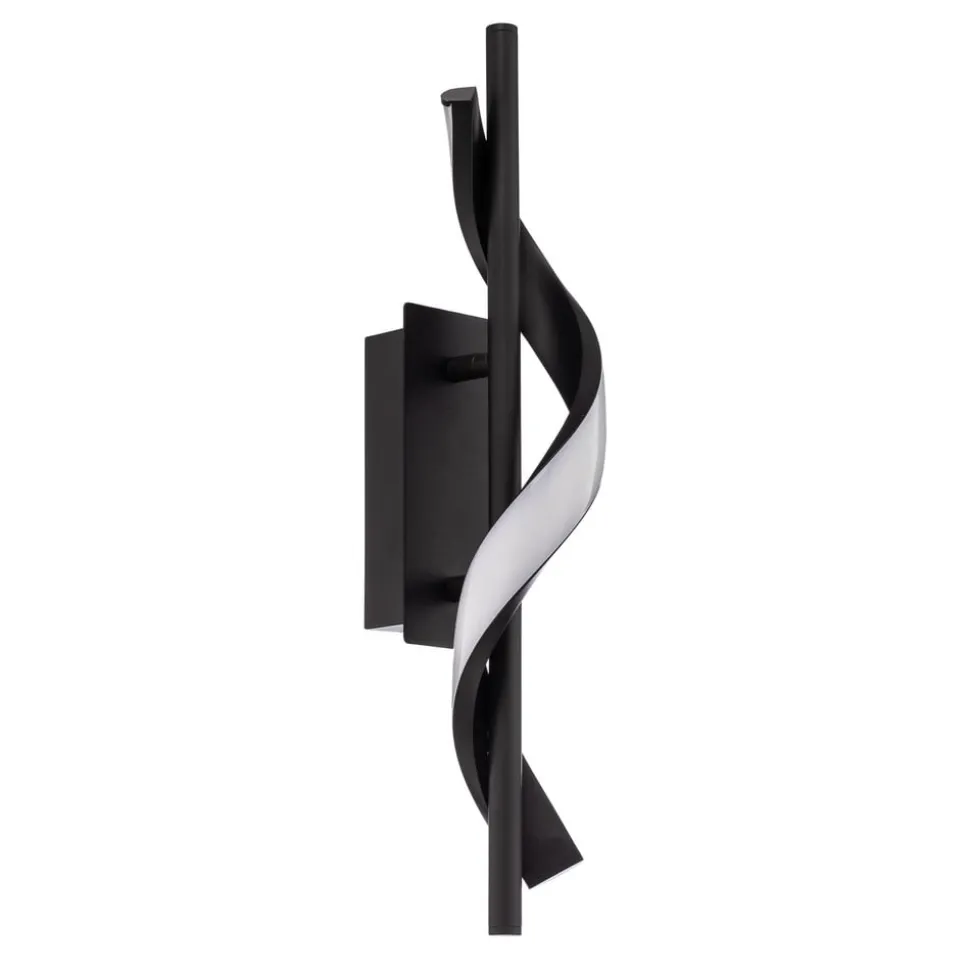 Lindby LED-væglampe Munja, sort, metal