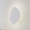Lindby LED-væglampe Nielson, hvid, gips, 30 x 30 cm