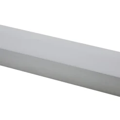 Lindby LED-væglampe Philippa, kantet, 89 cm, aluminiumsfarvet, IP44