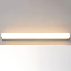 Lindby LED-væglampe Philippa, kantet, 59 cm, krom, IP44