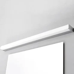 Lindby LED-væglampe Philippa, kantet, 89 cm, krom, IP44