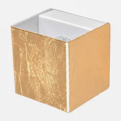 Lindby LED-væglampe Quentin, 9 cm bred, guldfarvet, metal