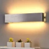 Lindby LED-væglampe Ranik, 40 cm, aluminiumsfarvet, metal