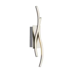 Lindby LED-væglampe Safia, 45 cm, nikkelfarvet, metal