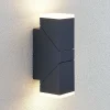 Lindby LED-væglampe Sally, 22 cm, antracit, IP54