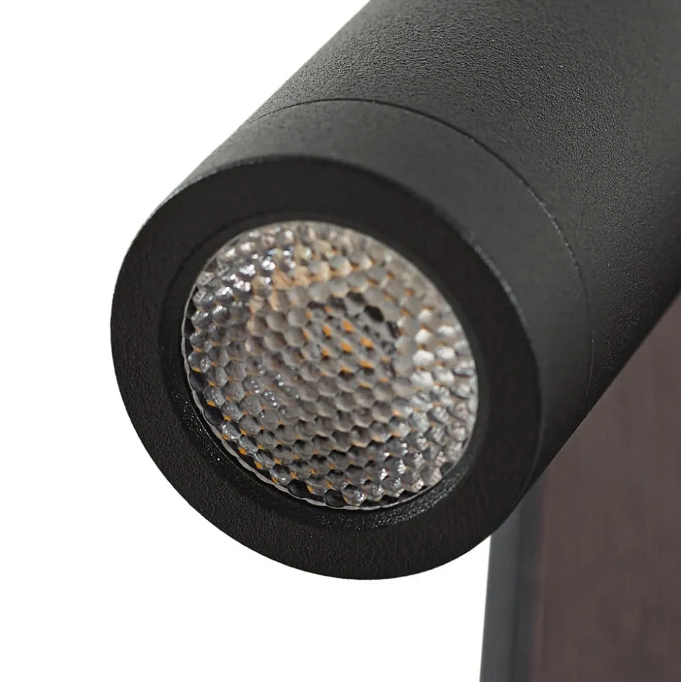Lindby LED-væglampe Tallis, sort, USB-C, bevægelig
