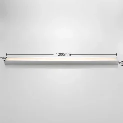 Lindby LED-væglampe til badeværelset Layan, 120 cm, krom, metal