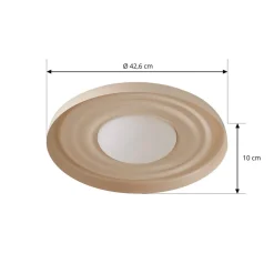 Lindby LED-væglampe Waves, beige, Ø 43 cm, metal