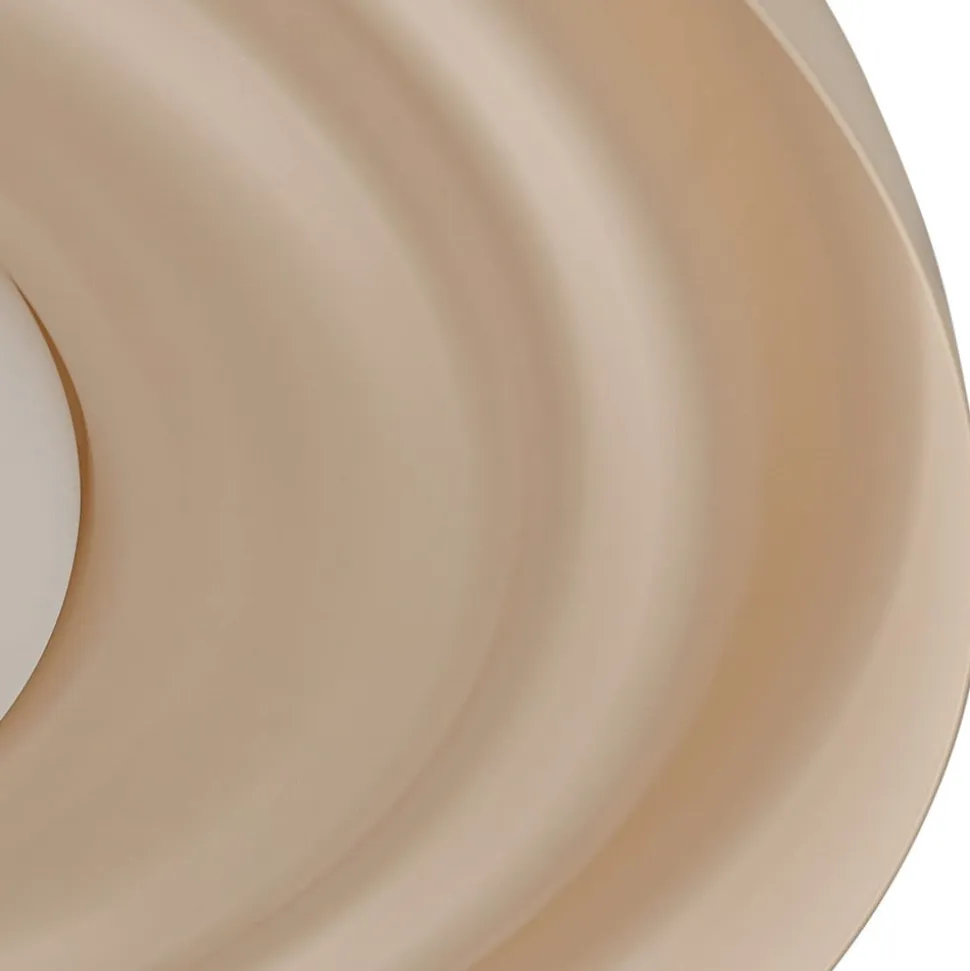 Lindby LED-væglampe Waves, beige, Ø 43 cm, metal