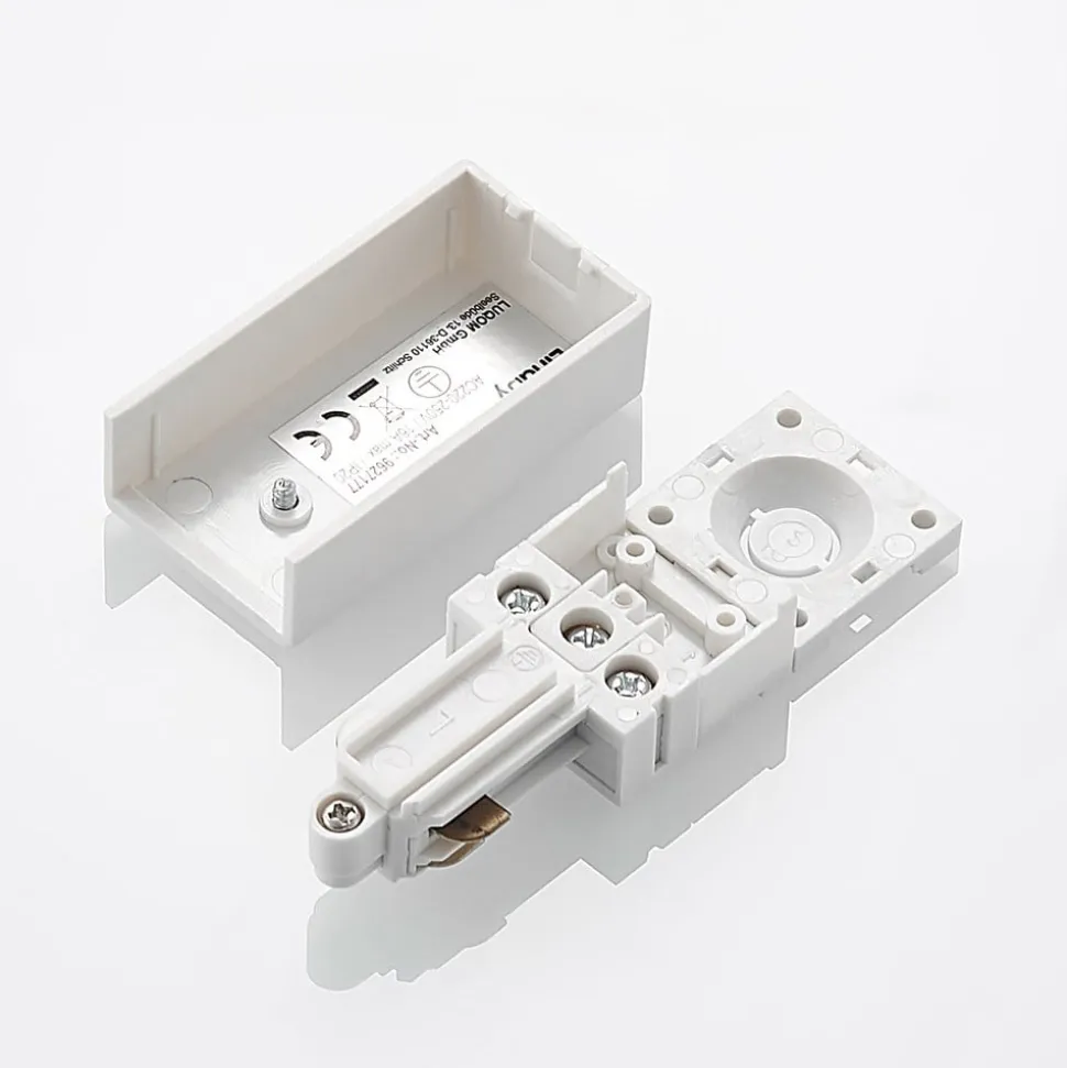 Lindby Linaro end feed, hvid, 1-faset system