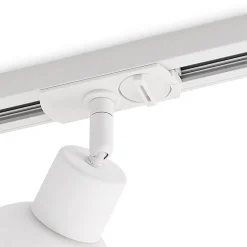Lindby Linaro skinnespot, E14, hvid, Ø 10 cm, 1-faset