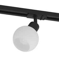 Lindby Linaro skinnespot, E14, sort, Ø 10 cm, 1-faset